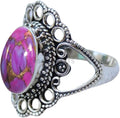Solid 925 Sterling Silver Ring for Womens Black Onyx - Chunky Women's