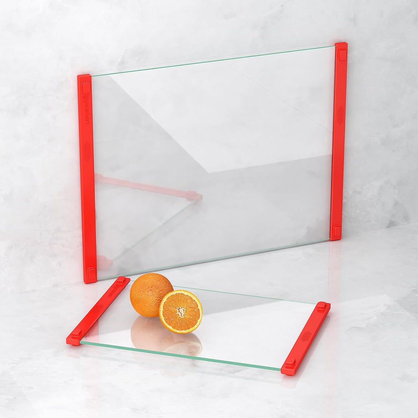 Glass Cutting Board with Silicone Grip for Kitchen Use