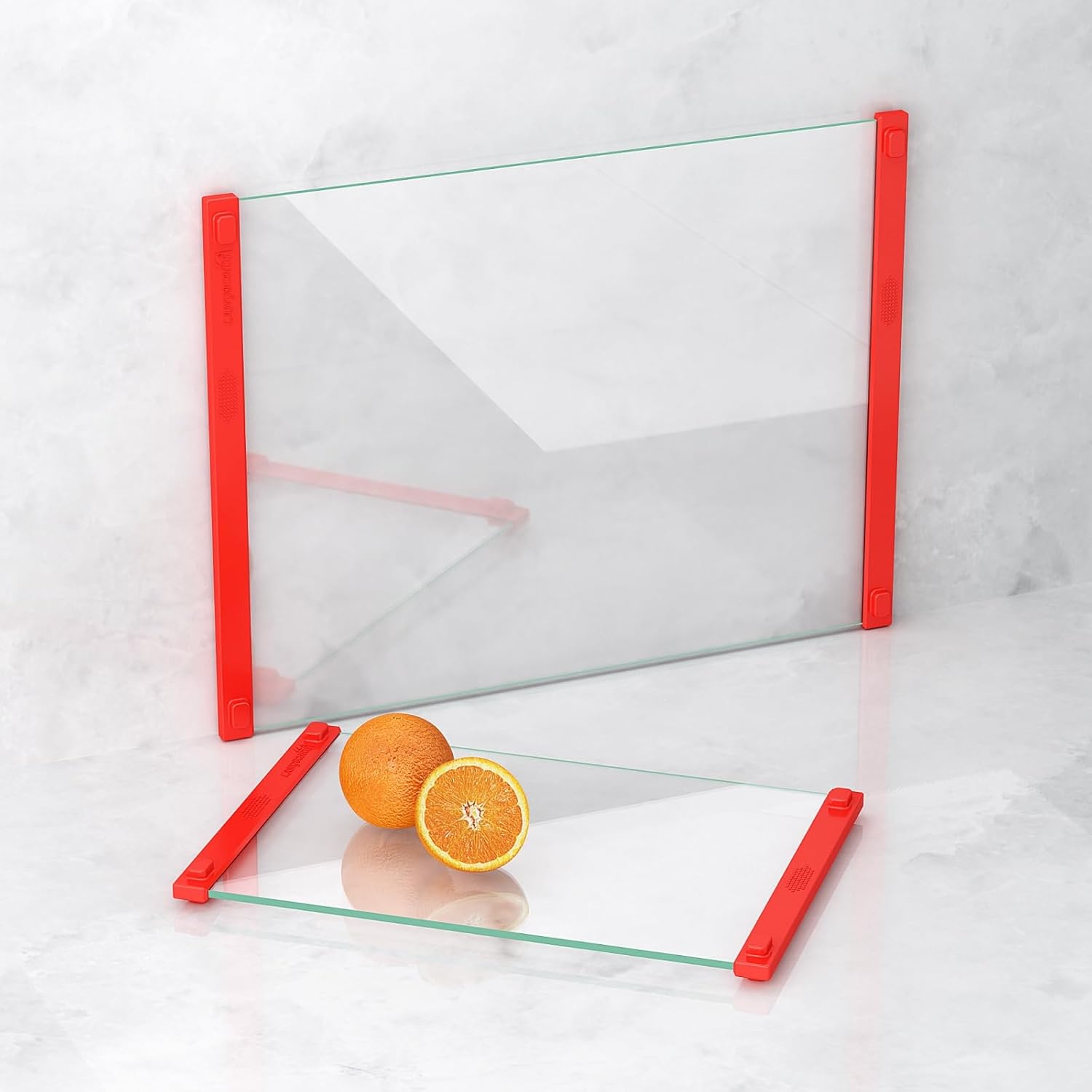 Glass Cutting Board with Silicone Grip for Kitchen Use