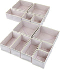 12 Pack Drawer Organizers for Clothing (Pink) - Foldable Multi-Size