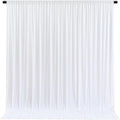 White Backdrop Curtains 4 Panels 16x10 ft - Wrinkle-Resistant Photo