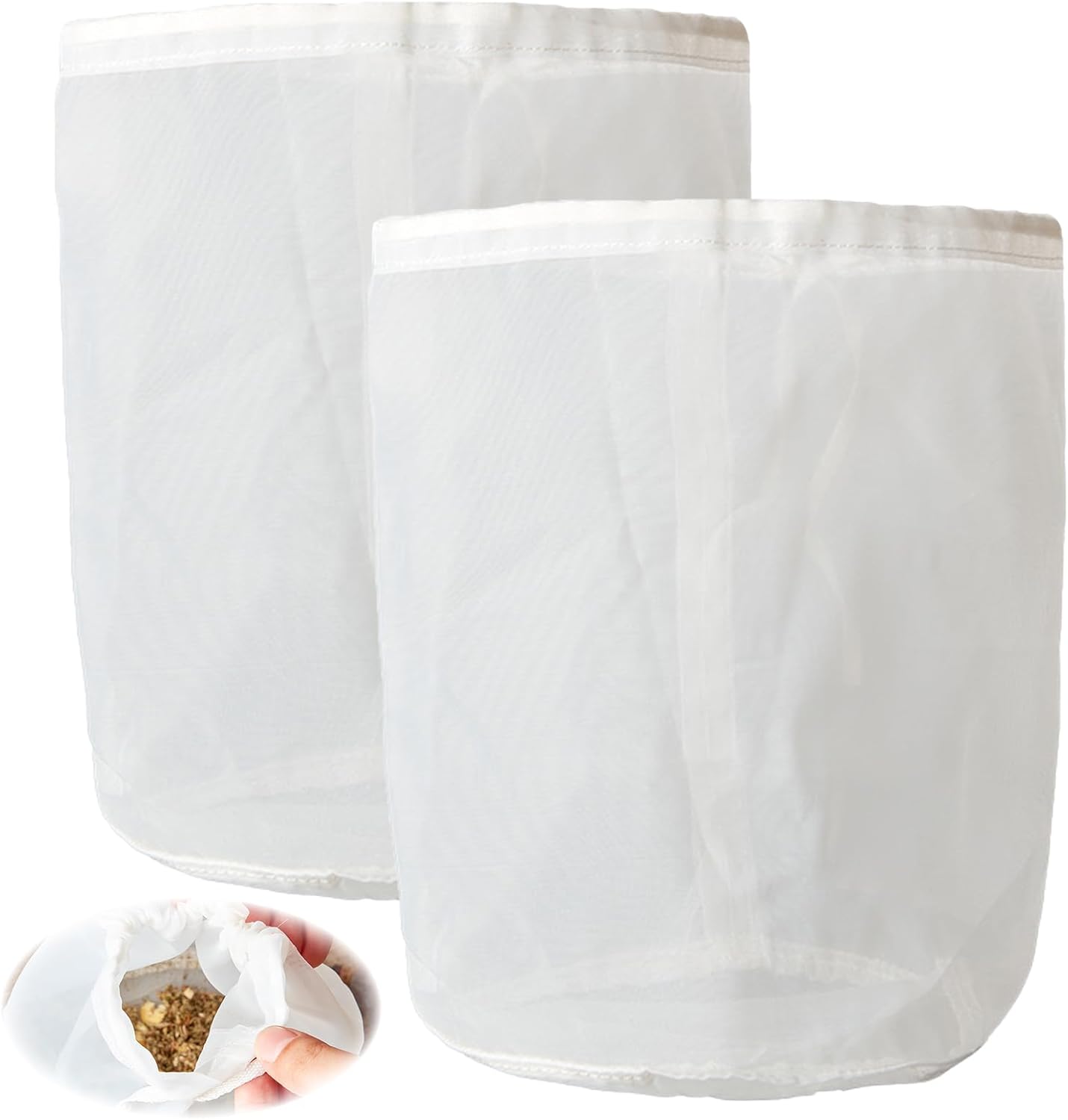 100 Micron Reusable Nut Milk Bag - Food Grade Nylon - Convenient & Multi-functional