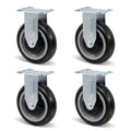 5in Caster Wheels Heavy Duty 4-Pack - 1400lb Capacity Set
