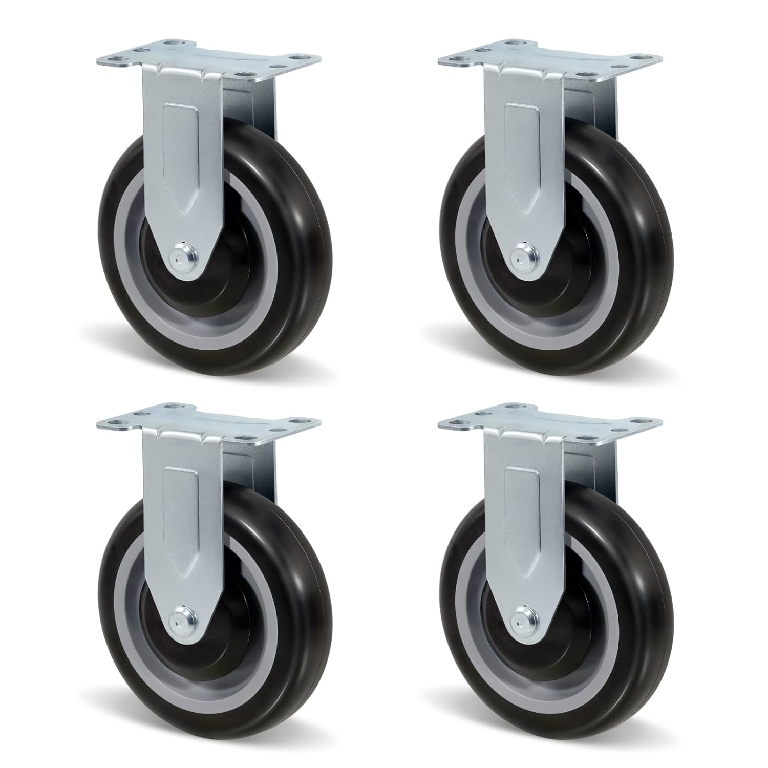 5 Inch Heavy Duty Caster Wheels Set of 4 for 1400lbs Capacity