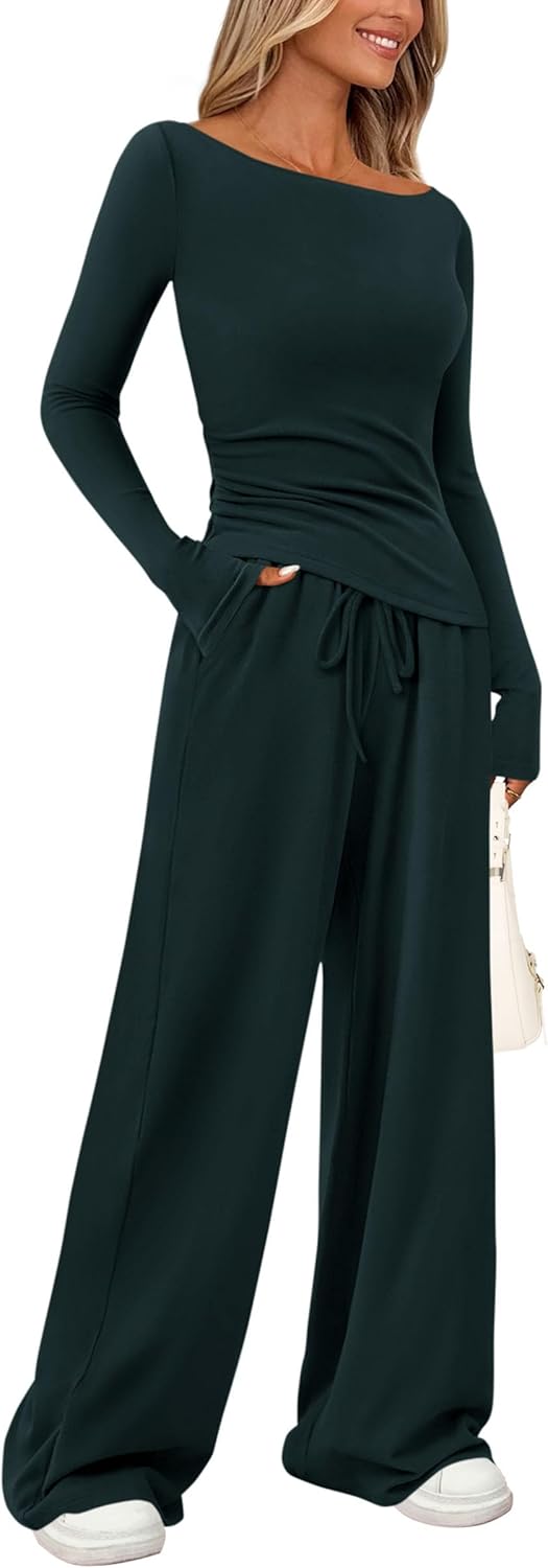 PRETTYGARDEN Women's 2 Piece Lounge Sets for Chic Comfort