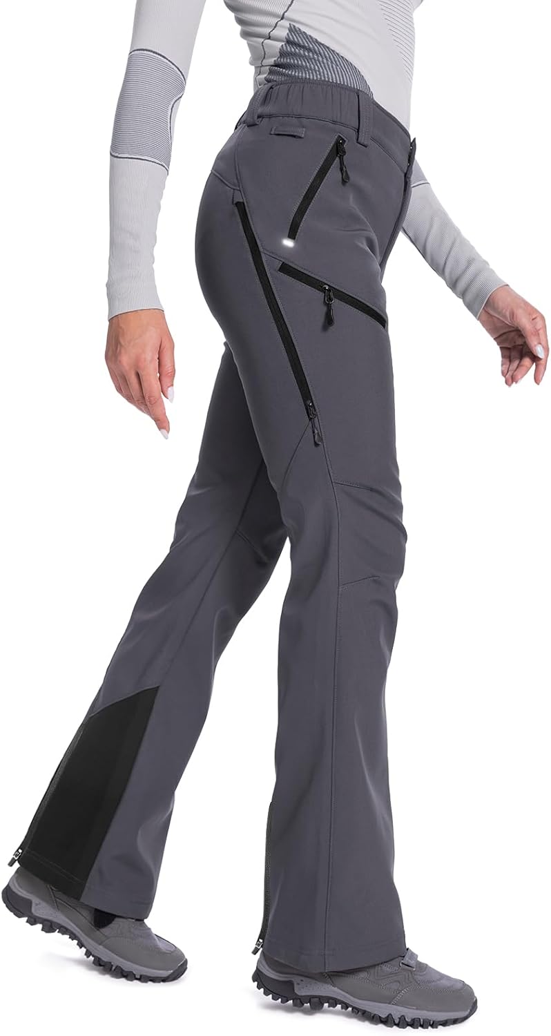 Moosehill Women's Snow Ski Pants for Winter Hiking and Snowboarding