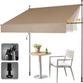 Manual Retractable Awning 118in x 118in - Adjustable Shade for Patio