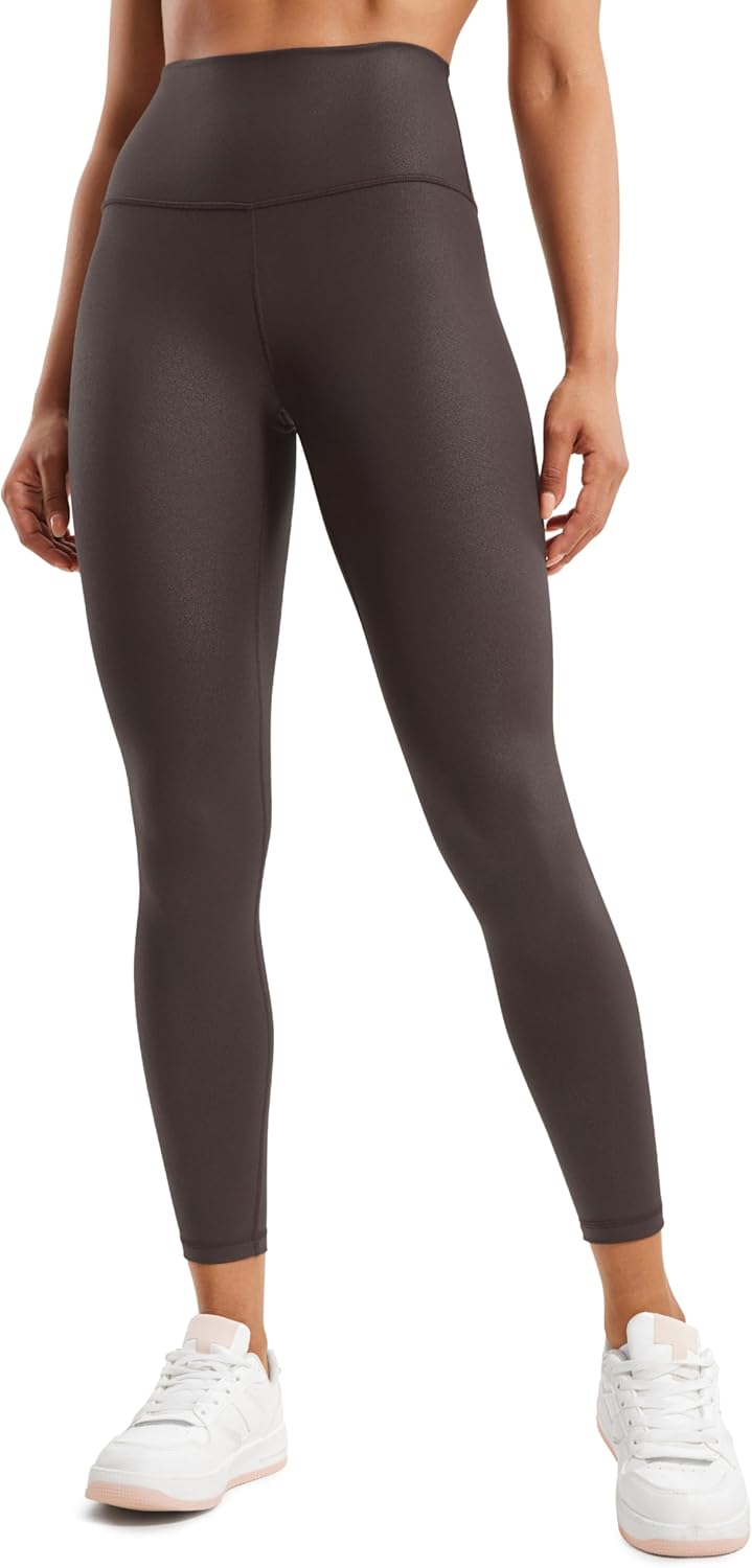 CRZ YOGA Butterluxe Faux Leather Leggings for Women - High Rise