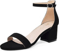 Women's Low Kitten Heel Strappy Sandals - Comfortable Everyday Heels