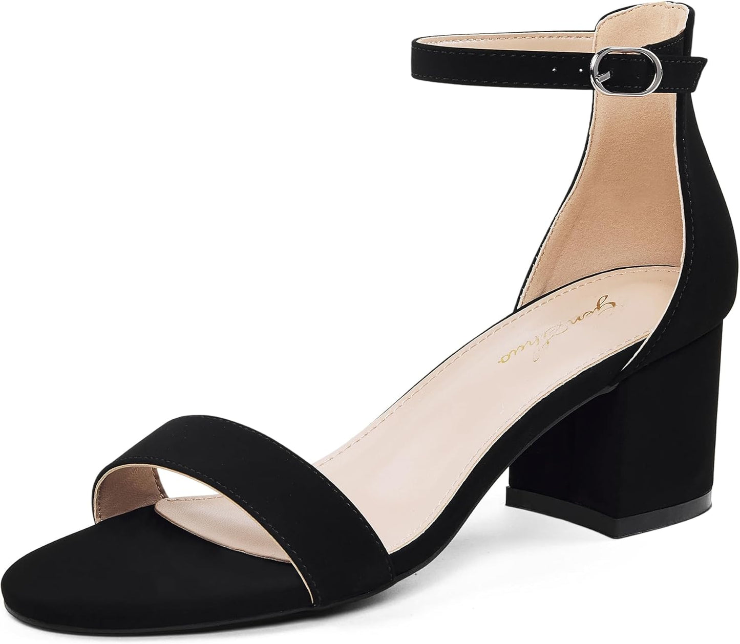 GENSHUO Women's Low Kitten Heel Sandals for Any Occasion