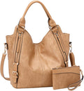 Women Tote Bag PU Leather Hobo Shoulder Bag - Spacious Everyday Carry