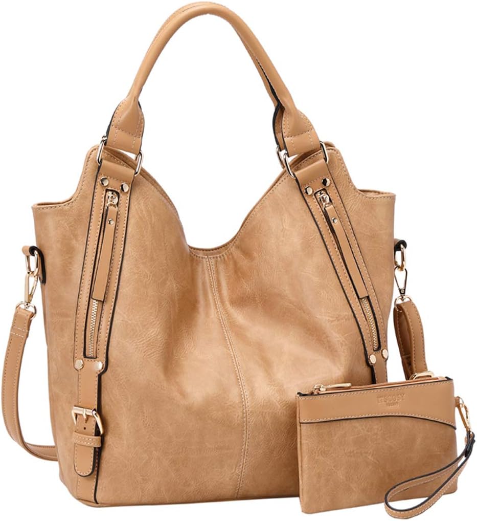 Stylish Women Tote Bag Handbags PU Leather Hobo Shoulder Bags