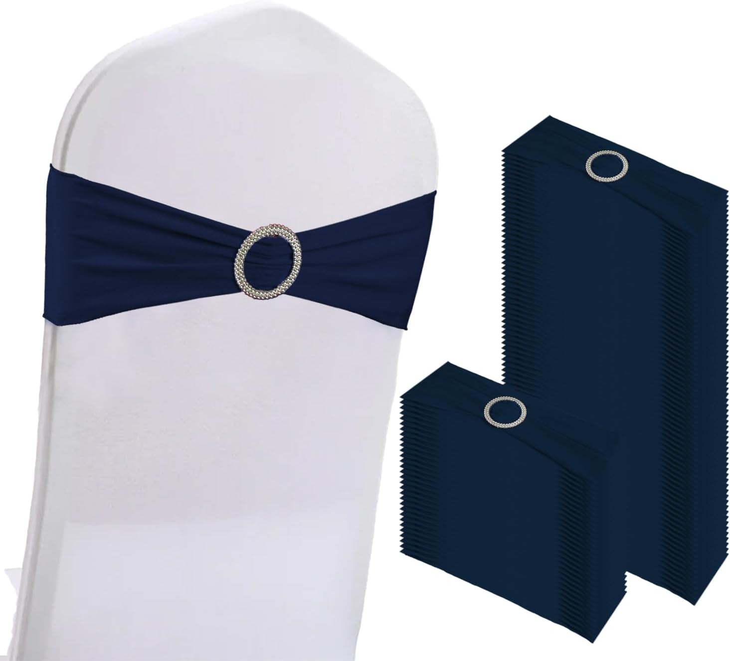 100PCS Spandex Stretch Chair Sashes for Wedding Party Events
