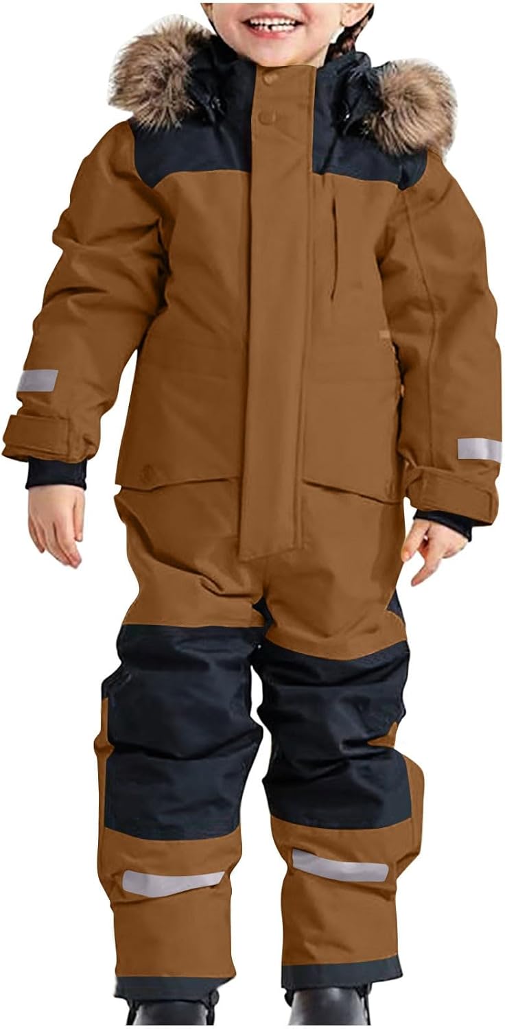 Snow Suit for Kids: Waterproof Windproof One Piece Snowsuit