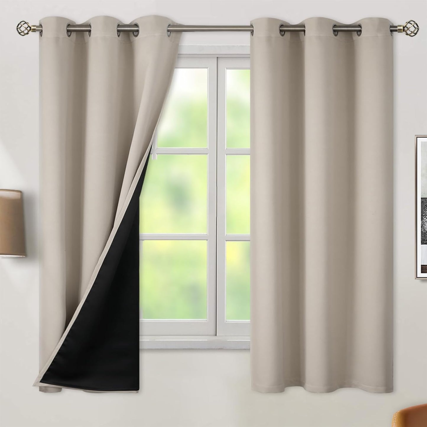 BGment Thermal Insulated Blackout Curtains for Bedroom 42x63