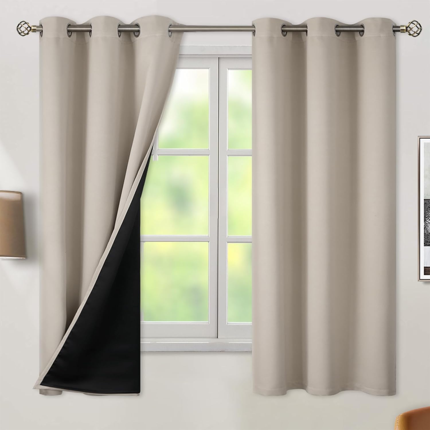 BGment Thermal Insulated Blackout Curtains for Bedroom 42x63