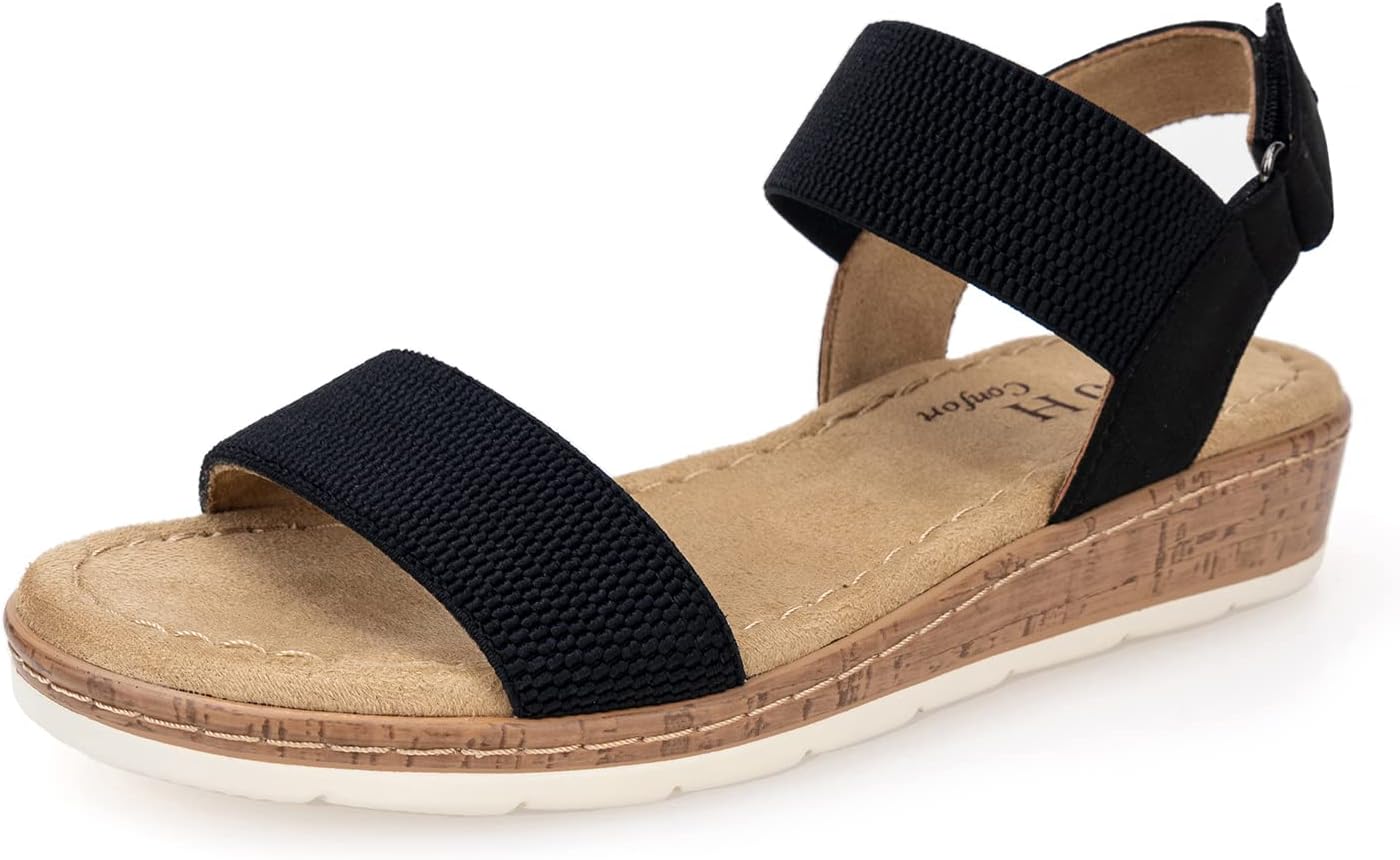 Stylish Open Toe Elastic Ankle Strap Sandals for Women