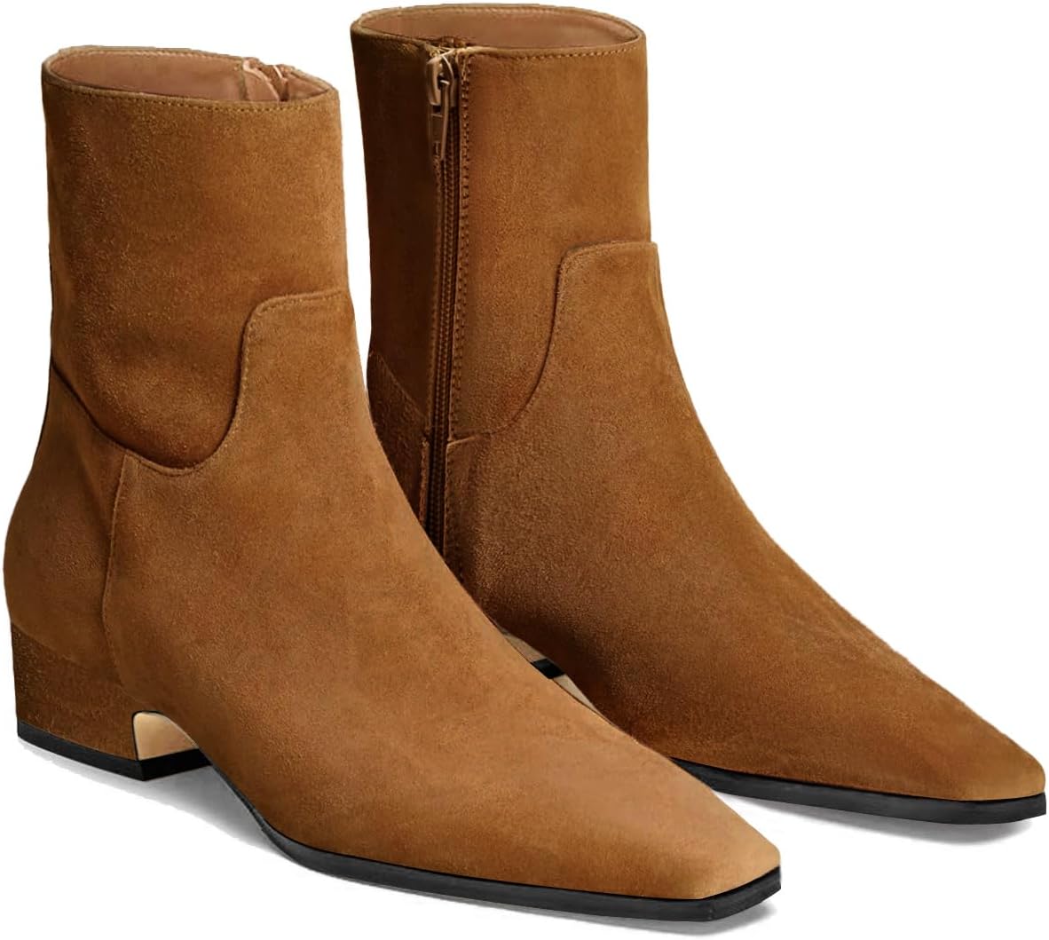 Coutgo Womens Booties Low Heel Ankle Boots for Every Occasion