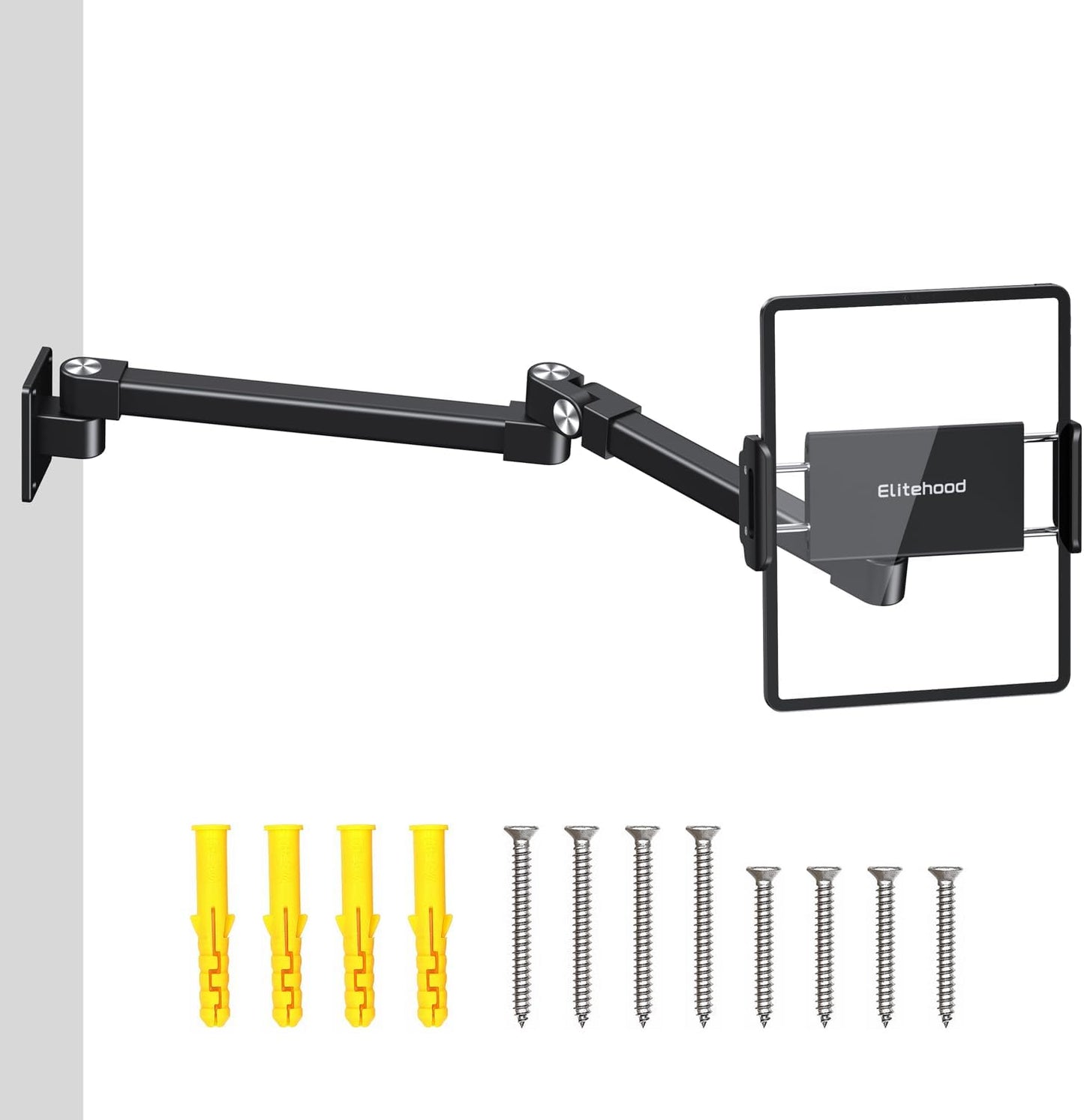 elitehood Long Arm iPad Wall Mount Holder for Home and Office