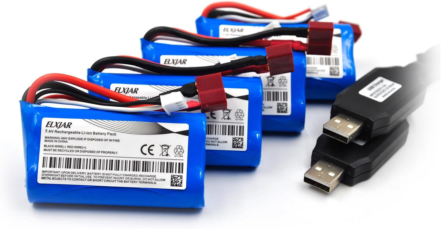 7.4V 1500mAh 15C T-Plug Lithium Battery for High Speed RC Cars