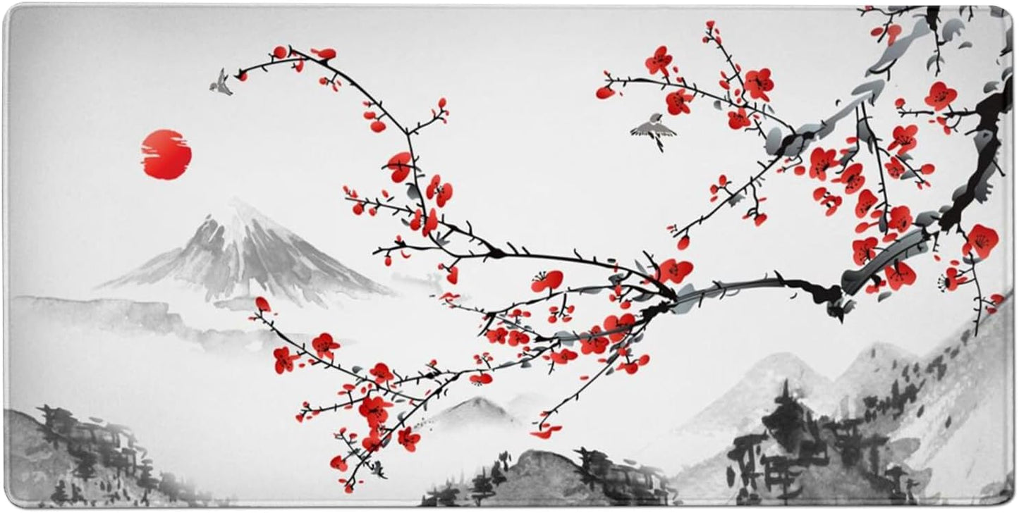 AQQA Extended Gaming Mouse Pad Cherry Blossoms XXXXL 48in x 24in