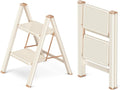 2 Step Ladder Folding Step Stool with Wide Anti-Slip Pedal - Stable