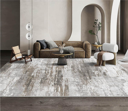 OMERAI Washable Rug 8ftx10ft Abstract Non Slip Area Rug for Home