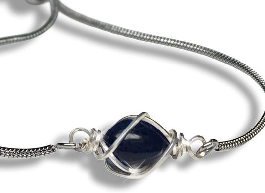 Handmade Birthstone Jewelry - September Sapphire Bracelet Gift