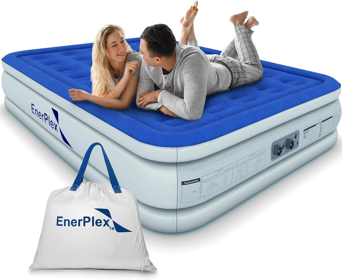 EnerPlex Air Mattress with Built in Pump for Travel & Home