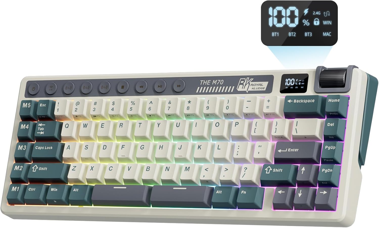 Wireless 75% Gaming Keyboard Macro Keys