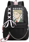 ISaikoy Anime Anya Forger Backpack with USB Port for School
