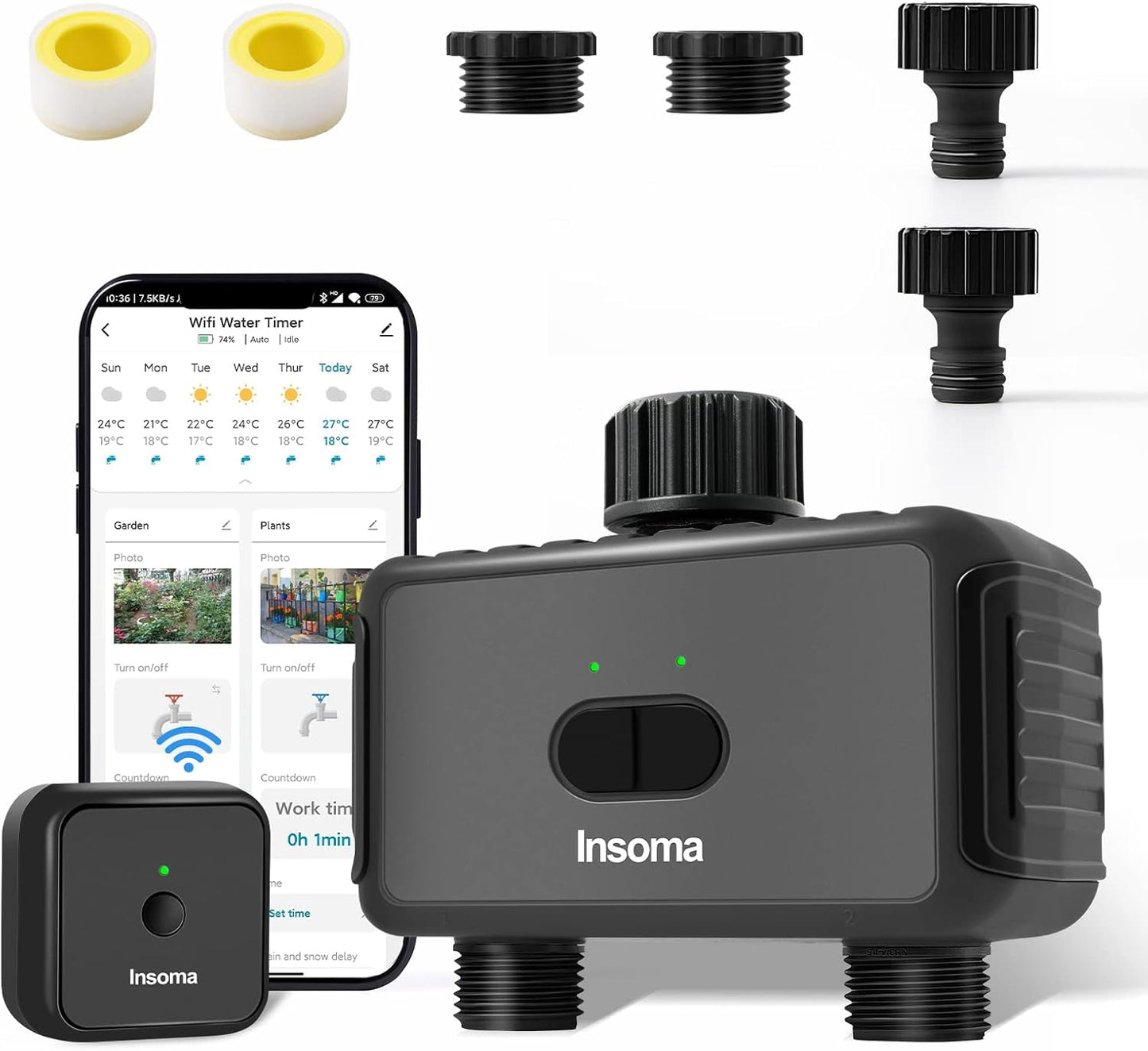Smart Water Hose Timer with 2 Outlets for Efficient Irrigation