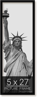 wallsthatspeak 5x27 Black Picture Frame for Posters and Puzzles
