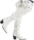 DREAM PAIRS Over The Knee Cowgirl Boots - Embroidered Thigh