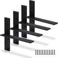 Floating Shelf Bracket 12in T-Shape Heavy Duty Brackets - Strong