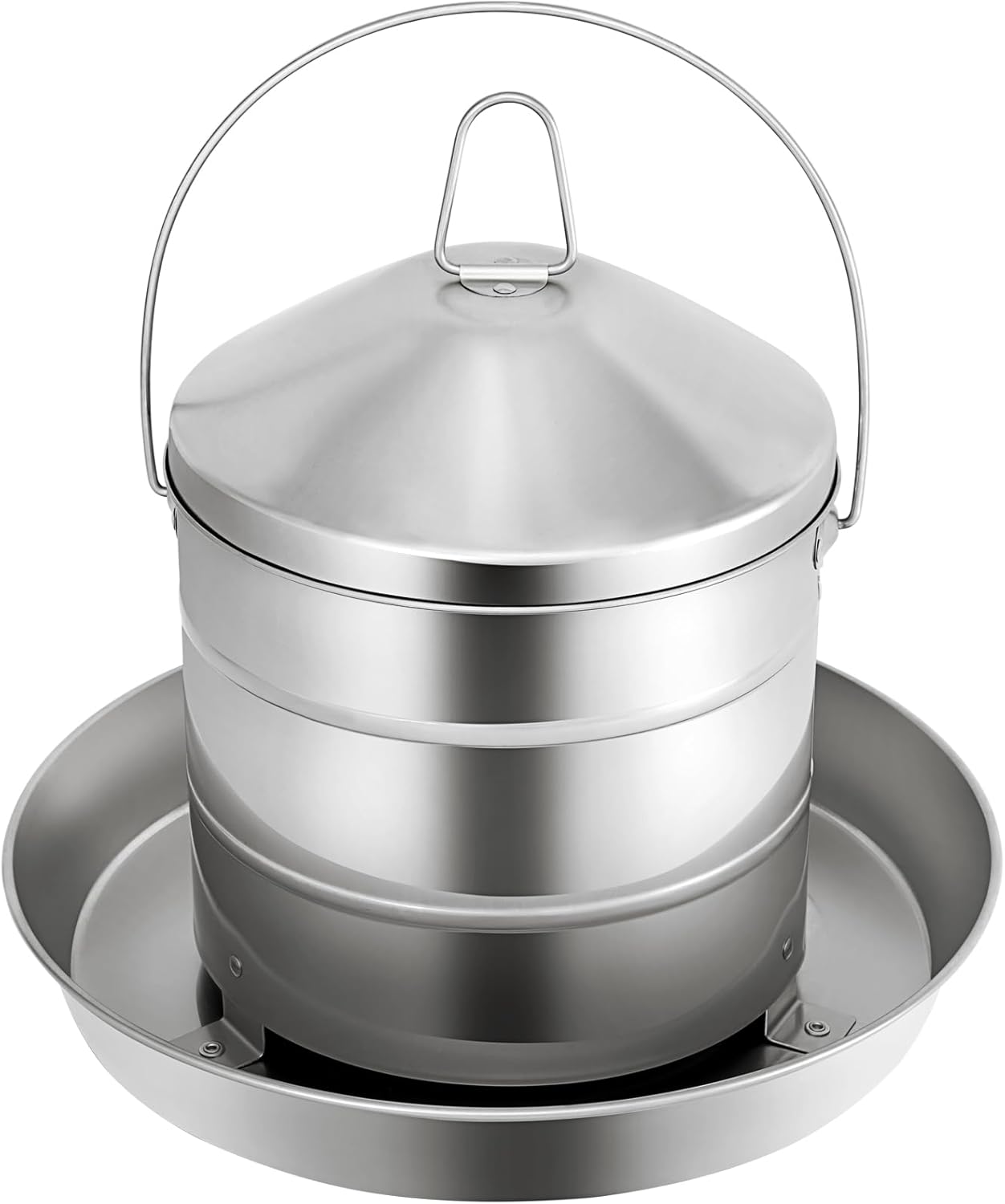 RYFT 8KG Stainless Steel Chicken Feeder - Durable, Rust Resistant