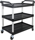 Plastic Commercial Cart Large Size - Heavy Duty Utility Service Cart