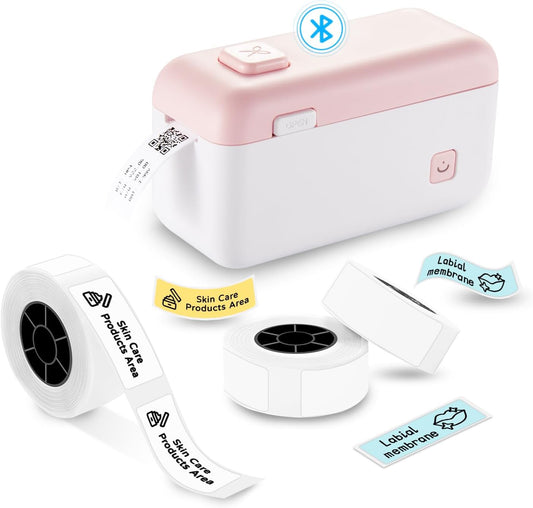 Portable Bluetooth Label Maker Bundle | 3 Rolls Label Tape Included