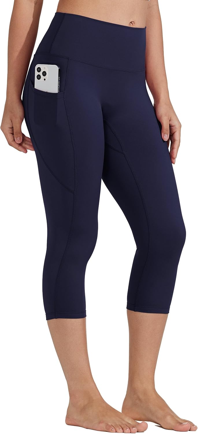 High Waisted Yoga Capris with Pockets for Women