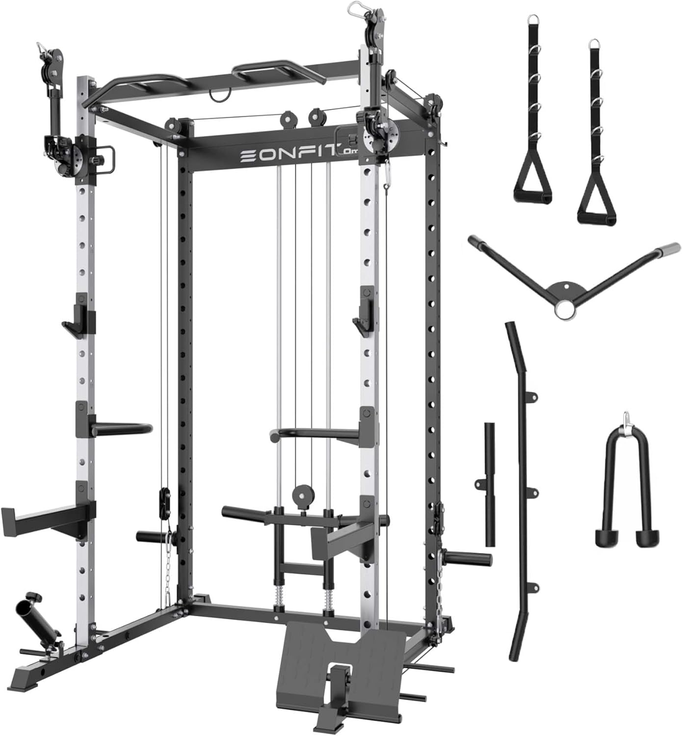 Ultimate Home Gym Power Cage with Cable Pulley System - EonfitOmni
