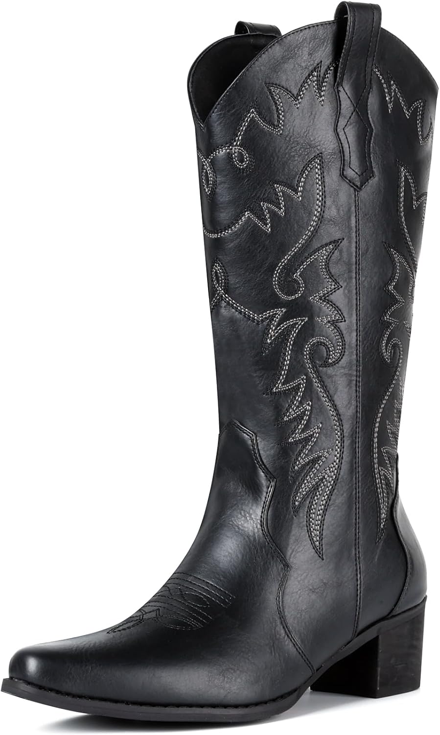 Stylish Pointy Toe Mid Calf Cowboy Boots for Women