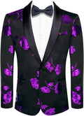 Men's Hi-Tie Shawl Lapel Floral Paisley Tuxedo Blazer - Slim Fit