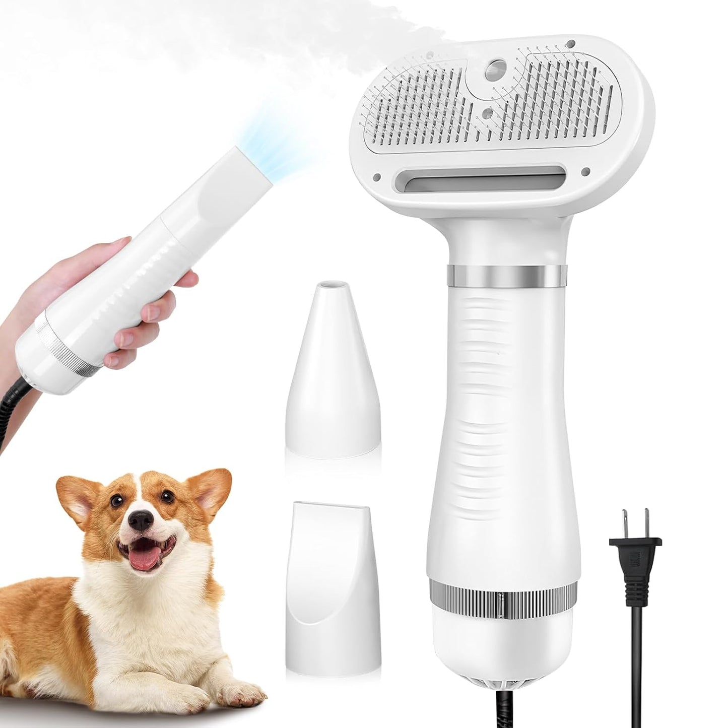 Ceuku Pet Grooming: 4-in-1 Station, Steam Comb, Dryer, Brush