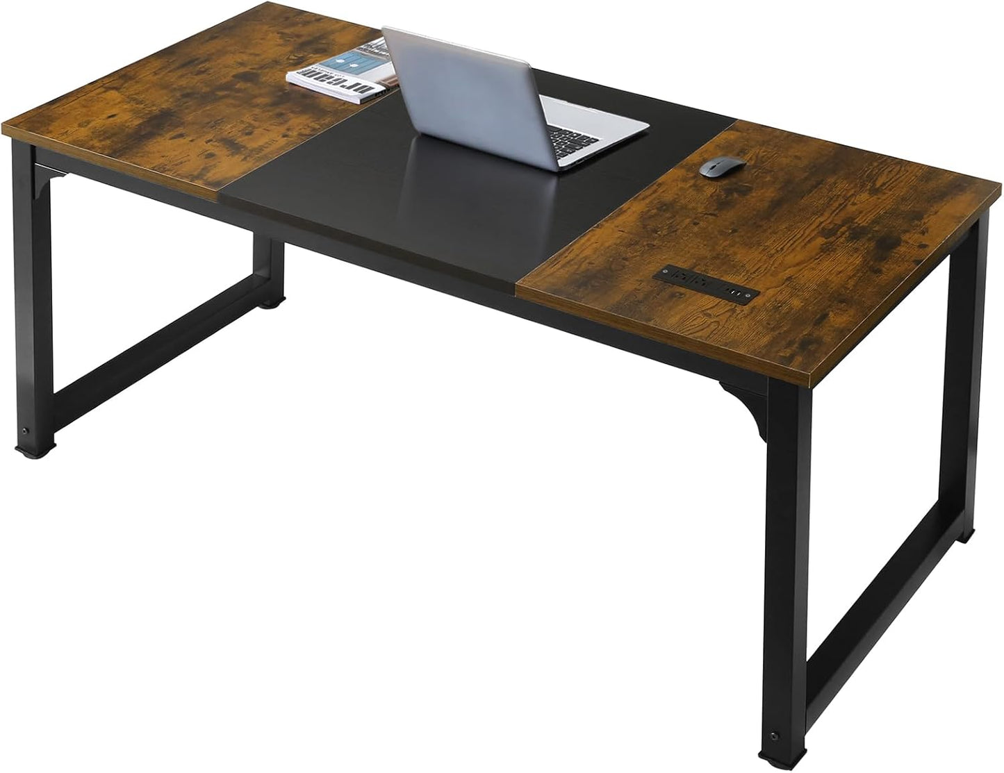 63 Large Home Office Desk with USB Ports - SURMIO