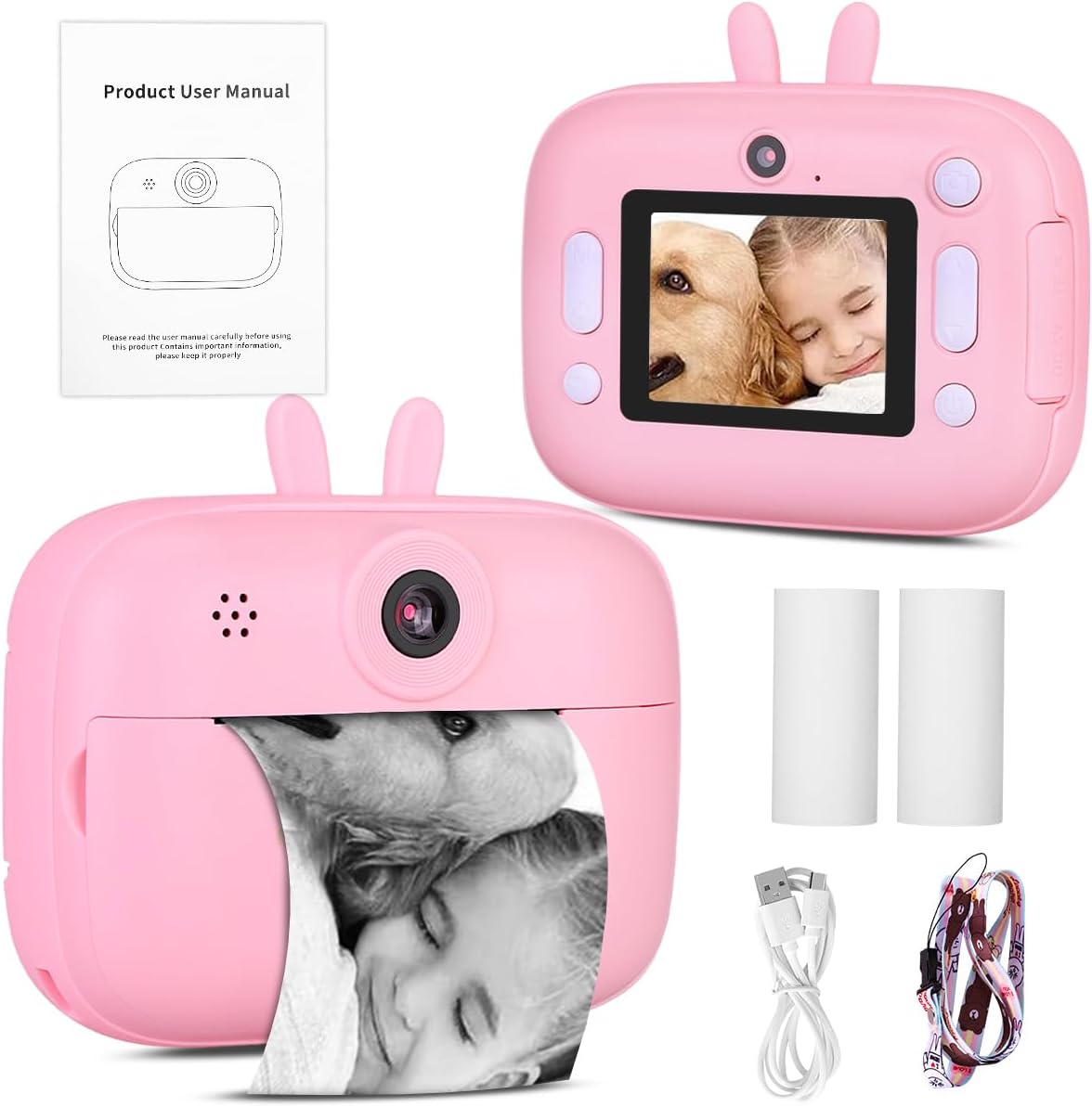 iBazal Kids Instant Print Camera - Capture & Print Memories In 1080P!
