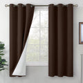 Brown Blackout Curtains 2 Panel Set 63 in Length - Thermal