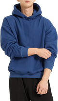Men Black Hoodie Pullover Loose Fit - Soft Casual Long Sleeve