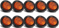 Partsam 10x Amber 2 in Round LED Sealed Clearance Marker Lights