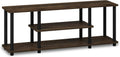 Easy Assembly 3-Tier TV Stand for 50 TV - Columbia Walnut/Black