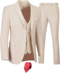 Furuyal Men's Suits 3 Piece Slim Fit Suit Set - Sharp Slim Fit Look is